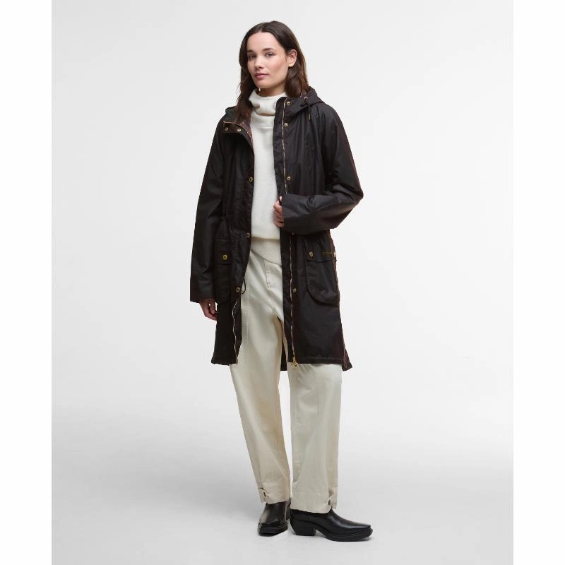 Hot Offer Ending Soon Barbour Marcy Ladies Wax Parka - Rustic/Muted Tartan