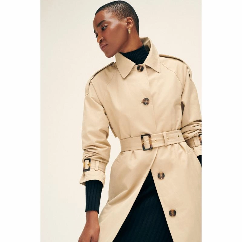 Barbour Marie Ladies Showerproof Trench - Light Fawn/Ancient Poplar Hot Pick of the Day