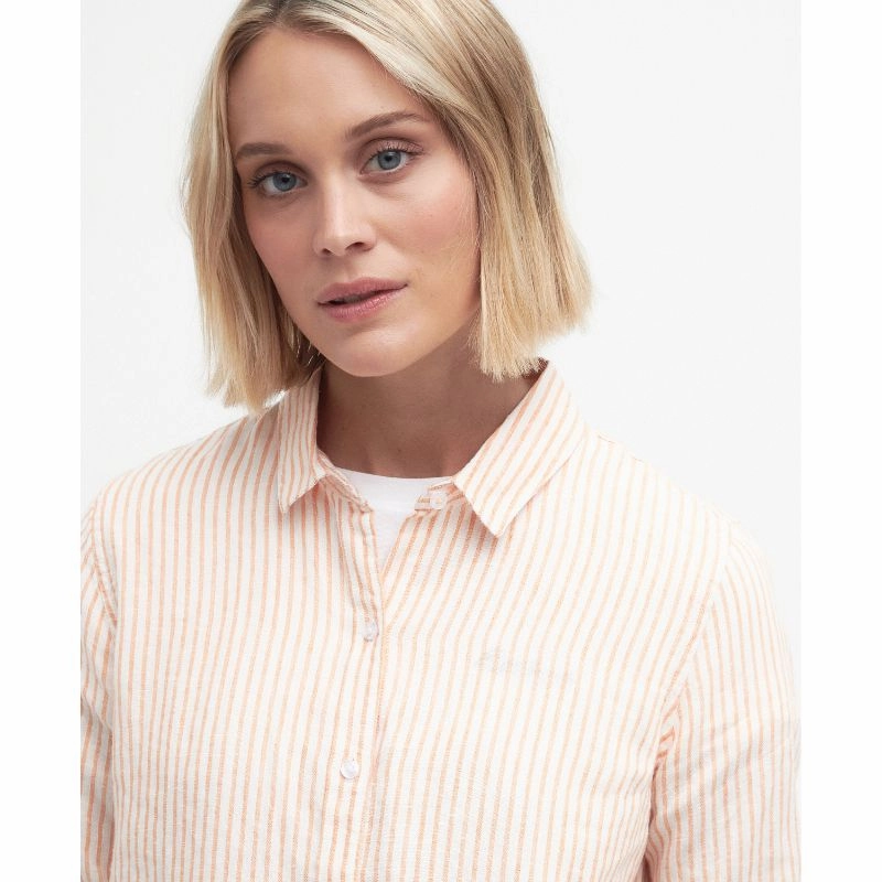 Barbour Marine Ladies Shirt - Apricot Crush Best Price Today Flash Sale Alert Now