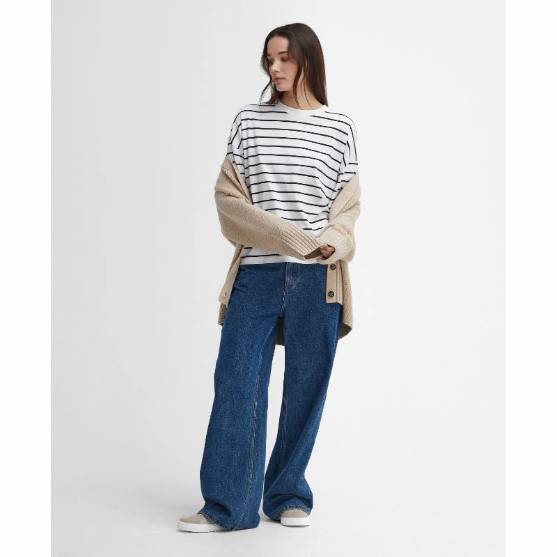New Arrival Discount Mega Discount Today Barbour Marnie Ladies Top - Cloud/Navy