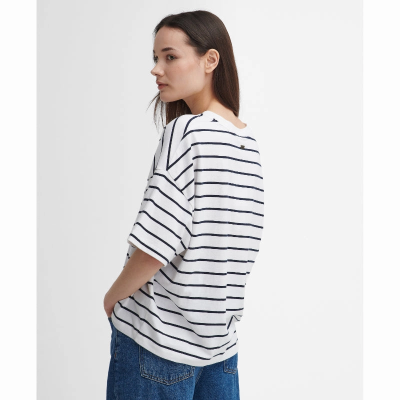 Shop the Savings Daily Special Offer Barbour Marnie Ladies Top - Cloud/Navy