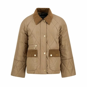 Barbour Martha Ladies Quilted Jacket - Military Brown/Ancient Tartan Shop Smart Deals Dont Miss These Savings