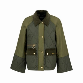 Today Only Hot Sale Todays Mega Savings Barbour Martha Ladies Quilted Jacket - Olive/Dark Moss/Ancient Tartan