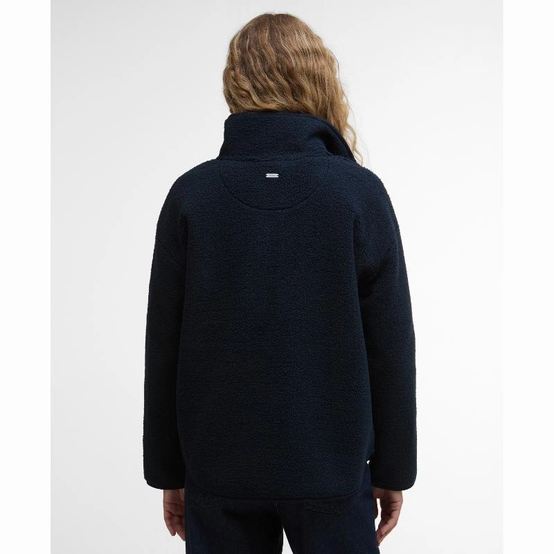 Barbour Mersea Ladies 1/4 Zip Fleece Overlayer - Navy Flash Pick Today MustHave Deal