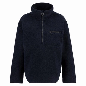 Barbour Mersea Ladies 1/4 Zip Fleece Overlayer - Navy Shop Grab Now