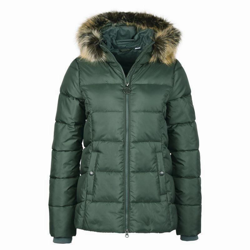 Barbour Midhurst Ladies Quilted Faux Fur Hood Jacket - Alchemy Green Exclusive Hot Pick Mega Sale Now