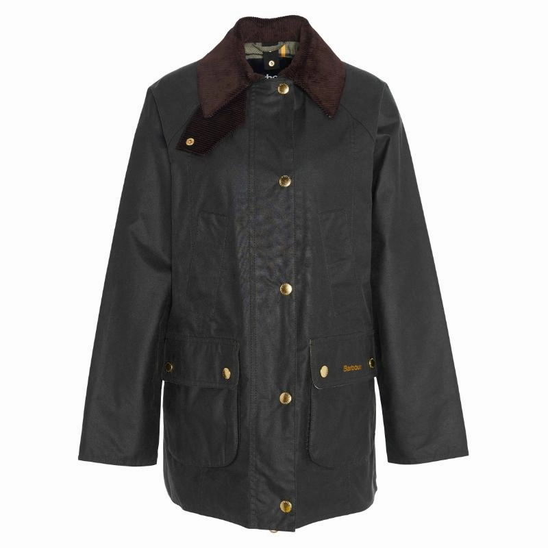 Barbour Modern Beadnell Ladies Wax Jacket - Sage/Ancient Clearance Steal Today