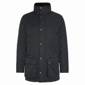 Trending Hot Picks Barbour Modern Border Showerproof Mens Mac Coat - Black