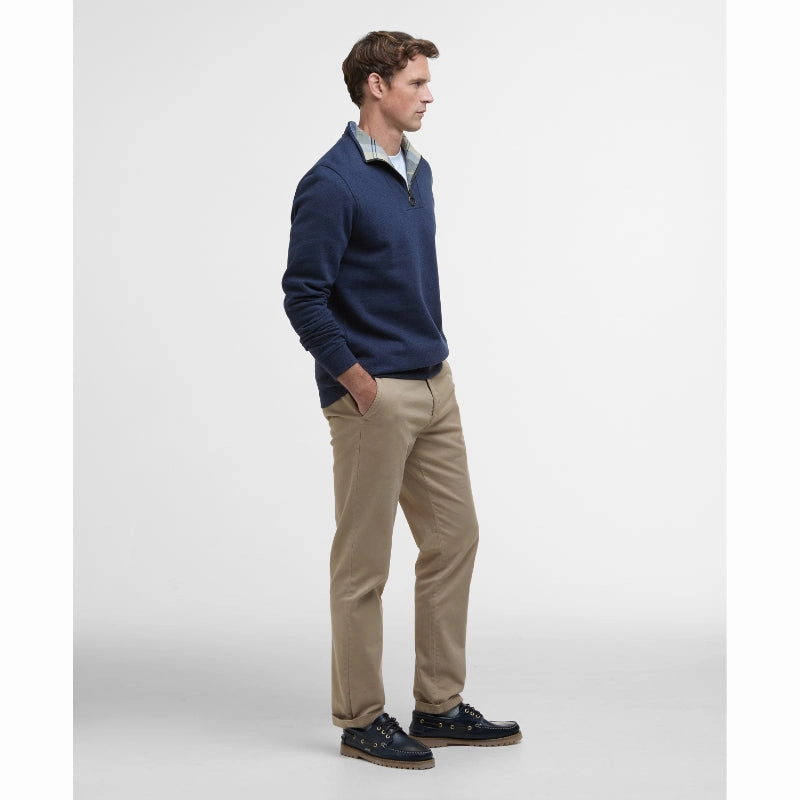 Flash Deal Today Barbour Nelson Mens Half Zip Sweatshirt - Navy Marl