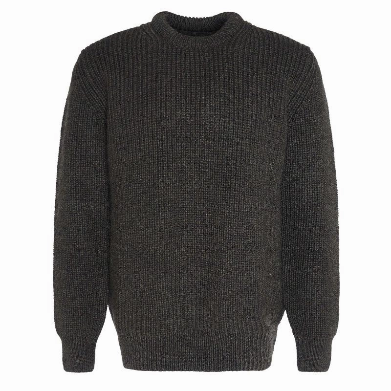 Hot Deals Today Mega Sale Now Barbour New Tyne Mens Lambswool Crew Neck Jumper - Olive