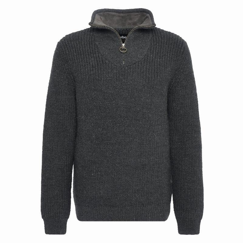 Barbour New Tyne Mens Lambswool Half Zip Jumper - Olive Hot Pick Deal Shop Today Save