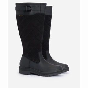 Hot Pick Deal Barbour Oak Tall Leather Ladies Boot - Black