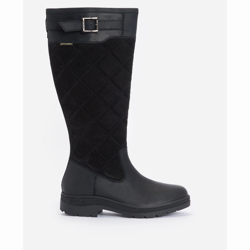 Clearance Steal Today Barbour Oak Tall Leather Ladies Boot - Black