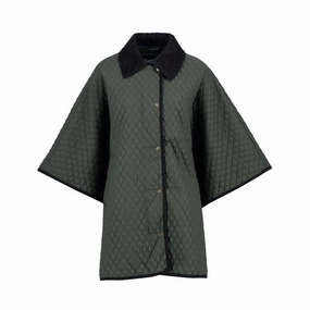 Barbour Oakham Ladies Quilted Cape - Olive Save Today Only Hot Savings Alert
