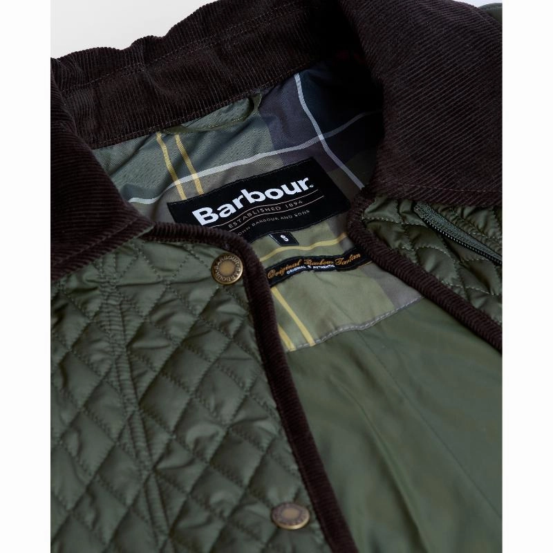 Barbour Oakham Ladies Quilted Cape - Olive Hot Pick Deal Big Sale Today