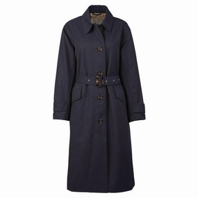 EndofWeek Deals Best Deal Online Barbour Opal Ladies Showerproof Trench - Midnight/Rosewood Tartan