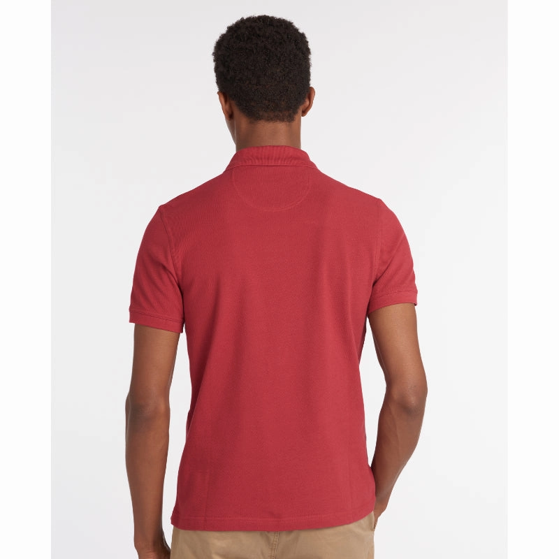 Barbour Original Sports Tailored Fit Mens Polo Shirt - Biking Red Hot Offer Event