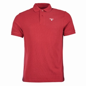 Barbour Original Sports Tailored Fit Mens Polo Shirt - Biking Red Sweet Deal Inside Sale Ending Soon