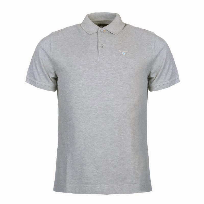 Barbour Original Sports Tailored Fit Mens Polo Shirt - Grey Marl Shop the Best Deals Limited Stock Alert