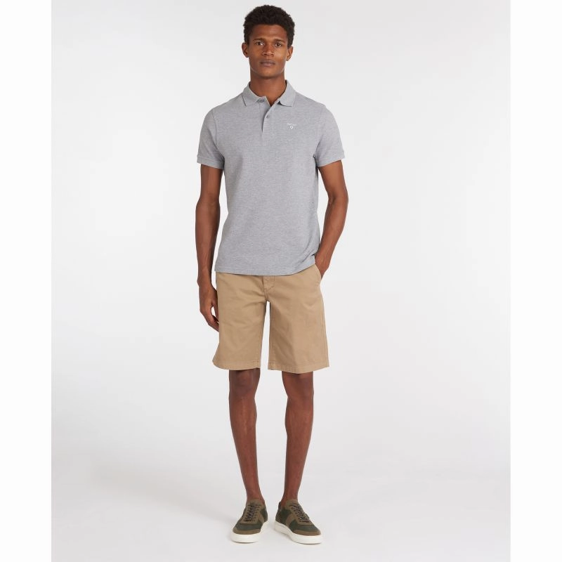 Clearance Sale Now Barbour Original Sports Tailored Fit Mens Polo Shirt - Grey Marl