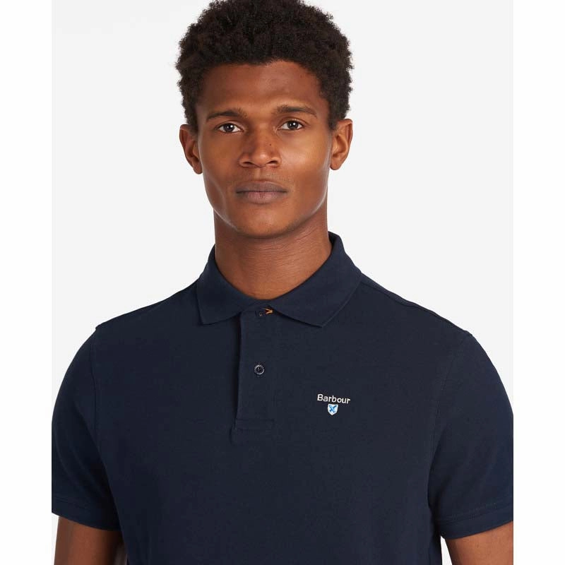 Barbour Original Sports Tailored Fit Mens Polo Shirt - New Navy Online Exclusive Savings