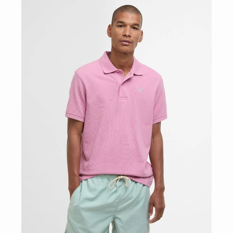 Grab Todays Deal Big Price Drop Barbour Original Sports Tailored Fit Mens Polo Shirt - True Pink