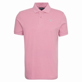 Barbour Original Sports Tailored Fit Mens Polo Shirt - True Pink Limited Stock Offer