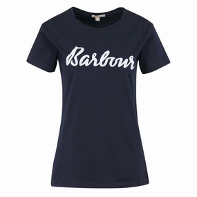 Shop the Savings Barbour Otterburn Ladies T-Shirt - Navy/White
