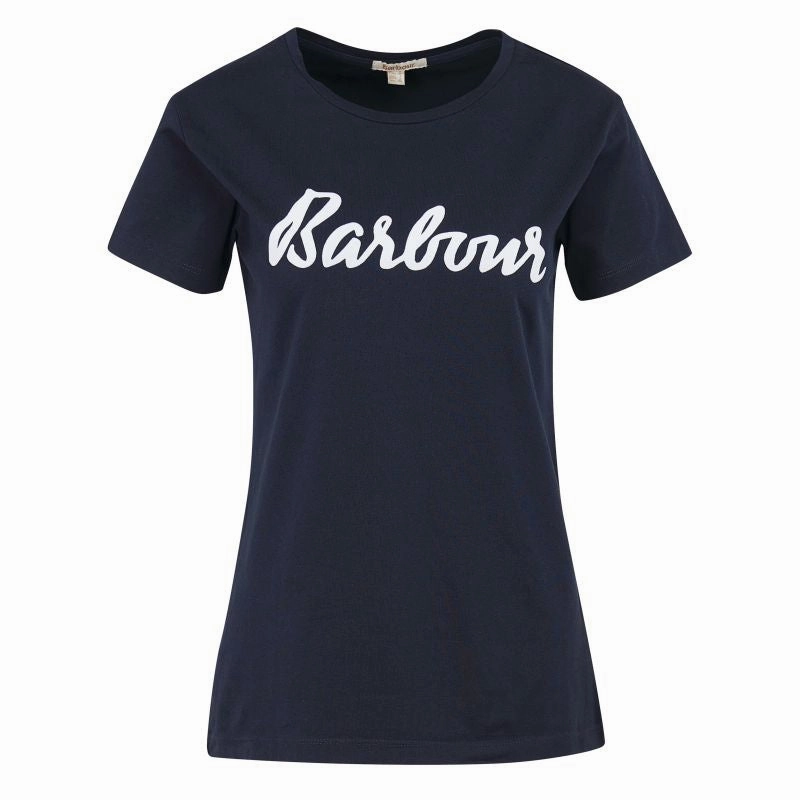 Shop the Savings Barbour Otterburn Ladies T-Shirt - Navy/White