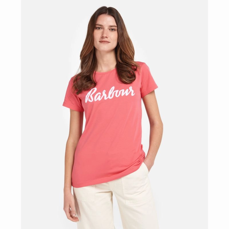 Barbour Otterburn Ladies T-Shirt - Pink Punch Steal the Deal Now