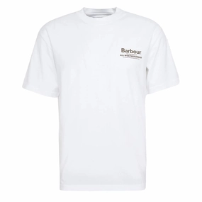 Barbour Outdoors Graphic Fit T-Shirt White Biggest Savings Now