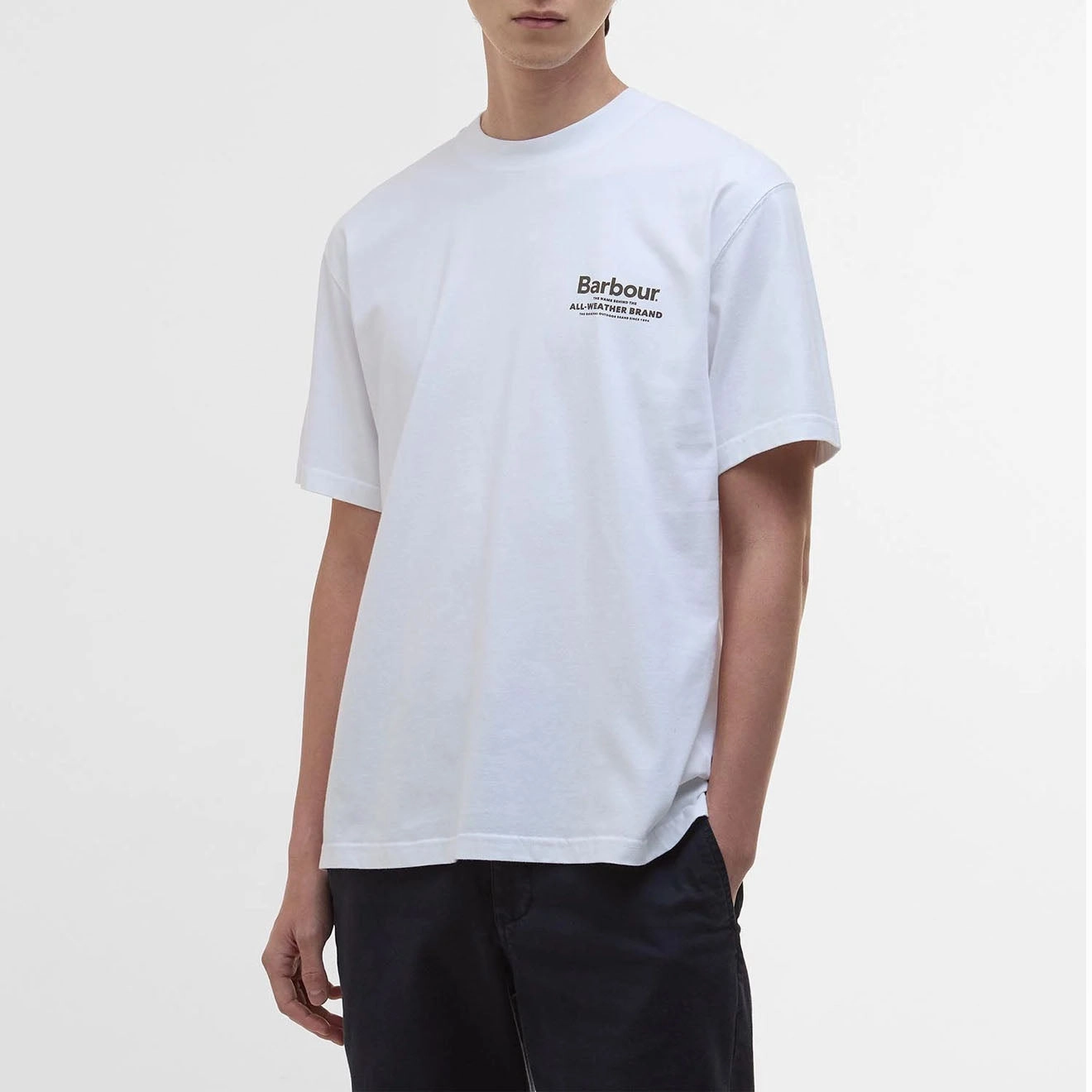 Best Price Online Barbour Outdoors Graphic Fit T-Shirt White