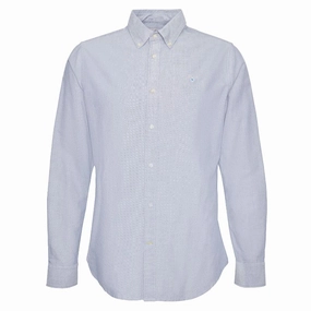 Barbour Oxtown Mens Tailored Shirt - Dark Denim Shop Today Save Last Chance Offer