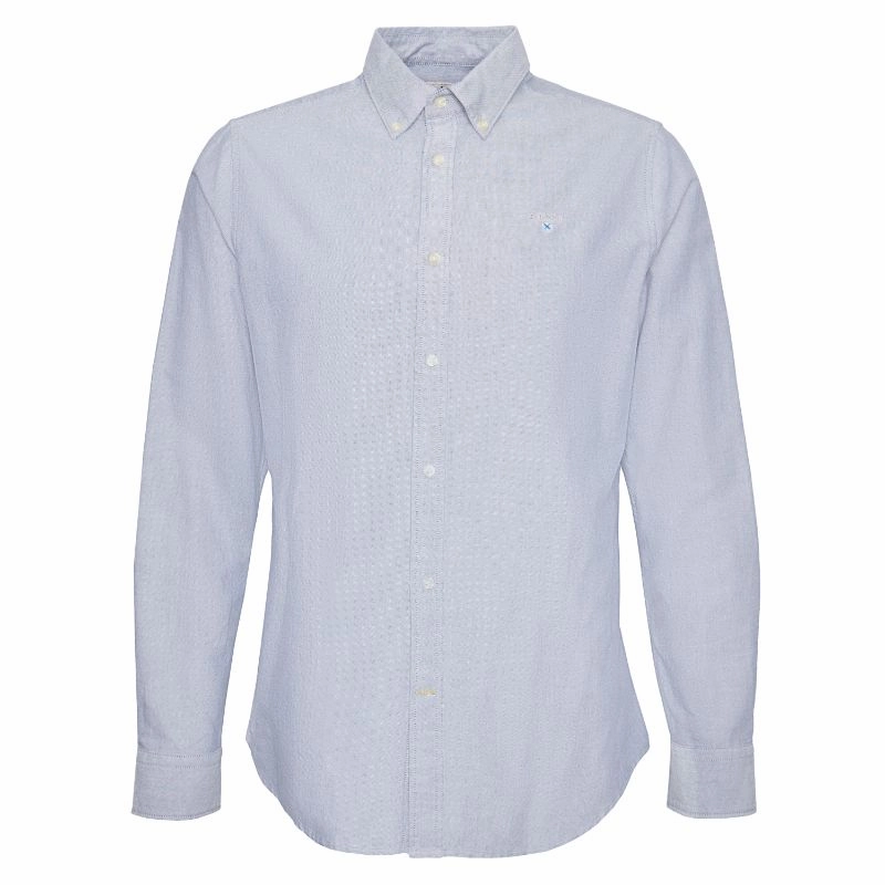 Barbour Oxtown Mens Tailored Shirt - Dark Denim Shop Today Save Last Chance Offer