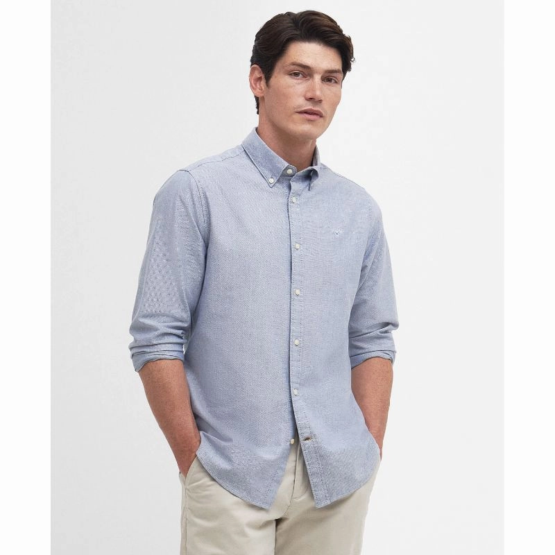 Today Only Hot Sale Barbour Oxtown Mens Tailored Shirt - Dark Denim