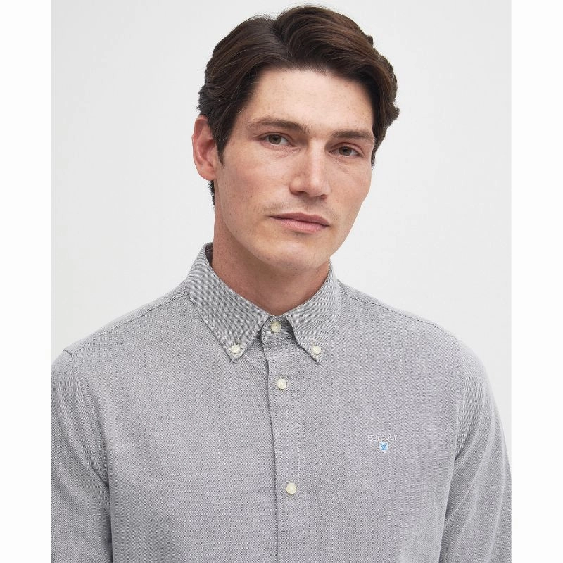Barbour Oxtown Mens Tailored Shirt - Pale Sage Special Online Offer