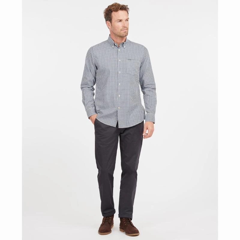 Barbour Padshaw Tailored Mens Shirt - Green Hot Pick Sale Shop Grab Offer