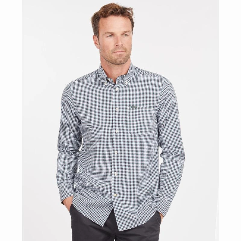 Save Big Online Barbour Padshaw Tailored Mens Shirt - Green