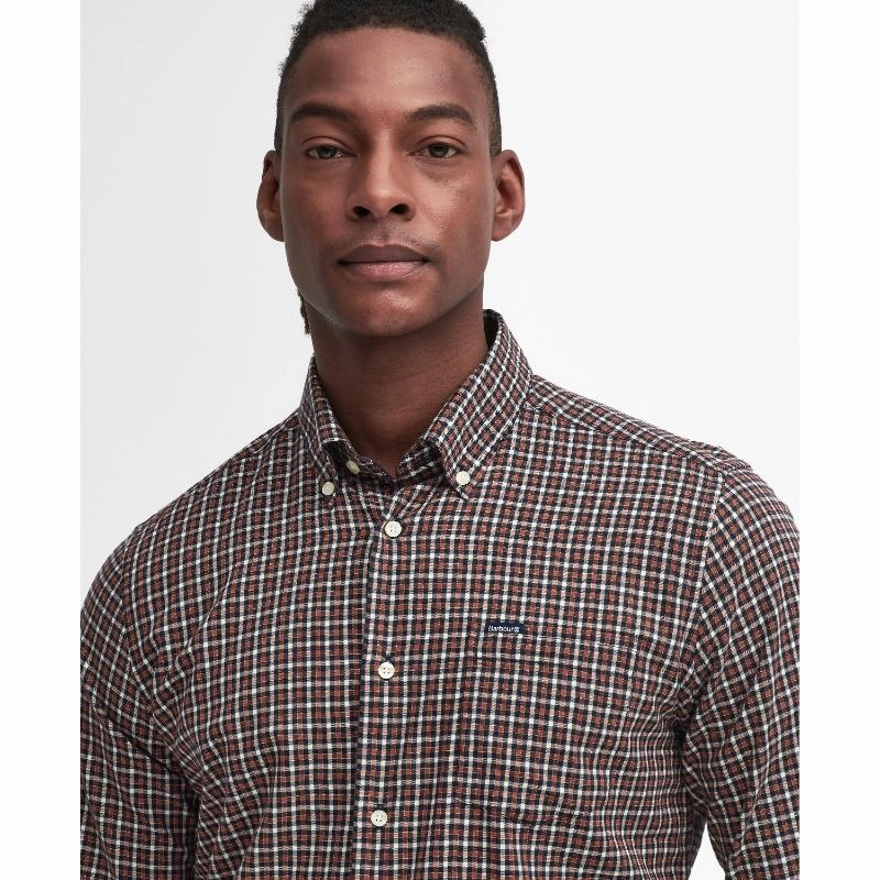 Grab Your Deal Today Barbour Padshaw Tailored Mens Shirt - Navy
