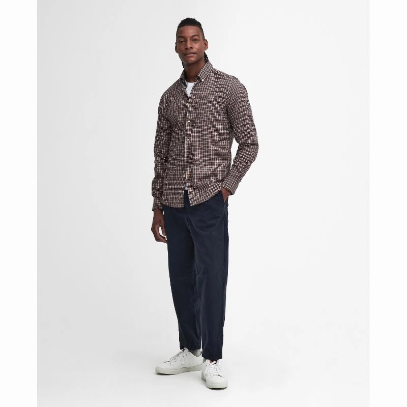 Barbour Padshaw Tailored Mens Shirt - Navy Special Deal Frenzy