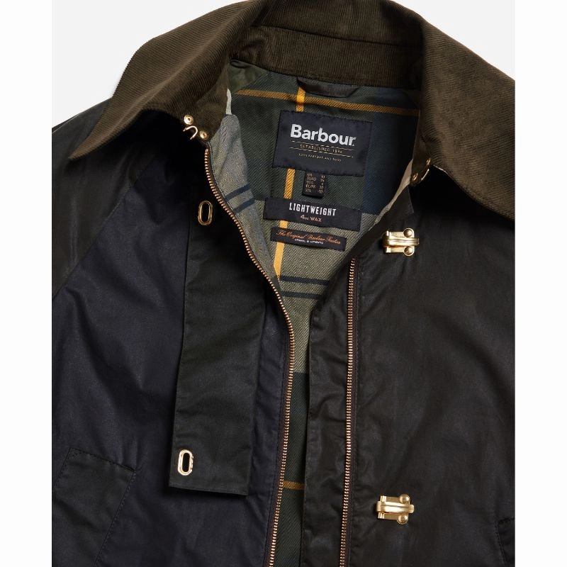 Online Deal Frenzy Grab the Deal Now Barbour Patch Drummond Spey Ladies Wax Jacket - Fern/Archive Olive