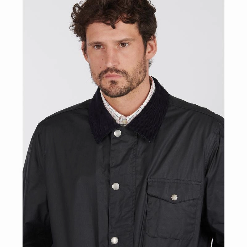 Barbour Pavier Mens Wax Jacket - Royal Navy Limited Time Sale