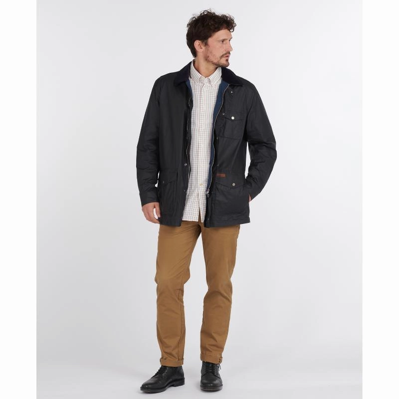 Daily Hot Deal Shop Save Today Barbour Pavier Mens Wax Jacket - Royal Navy