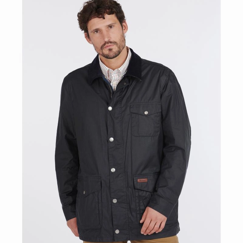 Trending Today Steal Barbour Pavier Mens Wax Jacket - Royal Navy