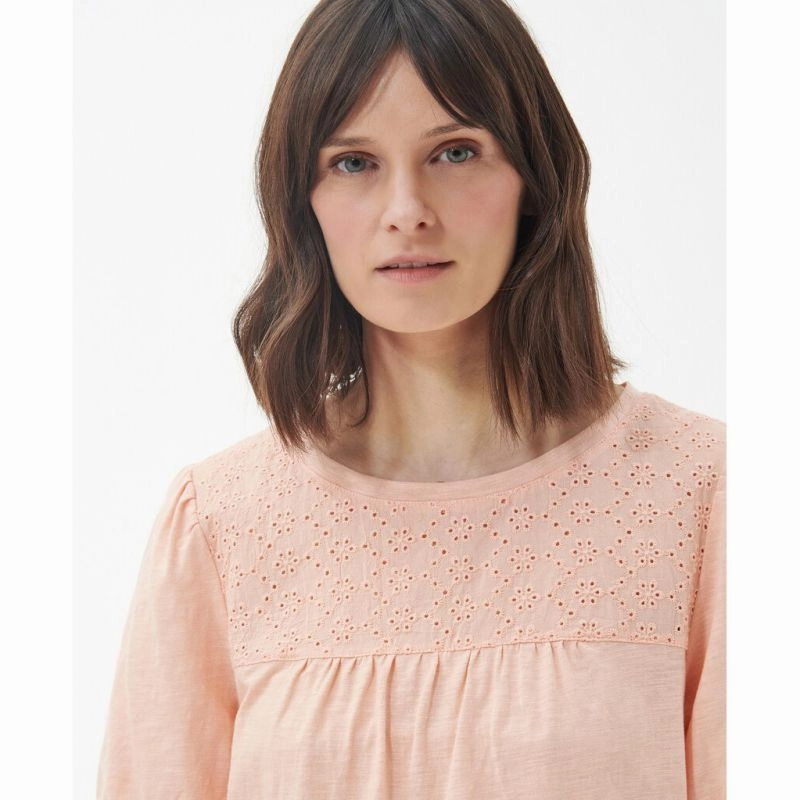 Barbour Pearl Ladies Top - Light Peach Hot Deal Alert Daily Special Offer