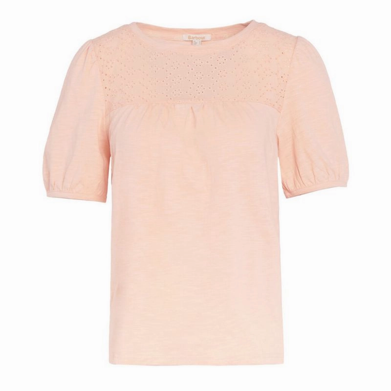Hot Offer Ending Soon Limited Time Steal Barbour Pearl Ladies Top - Light Peach