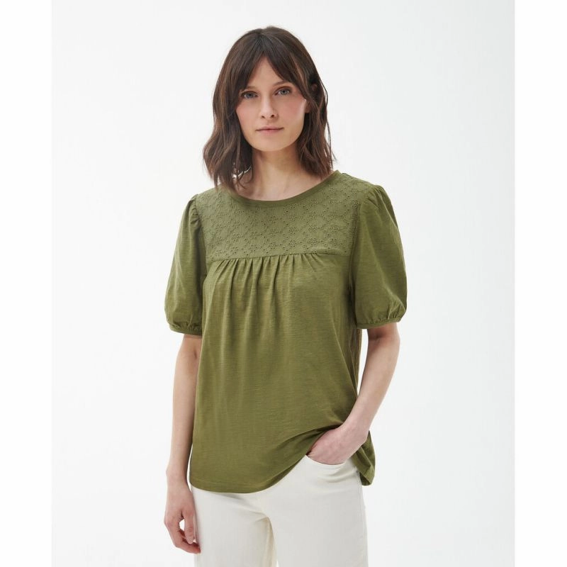 Barbour Pearl Ladies Top - Olive Tree Flash Sale Now Todays Hot Savings