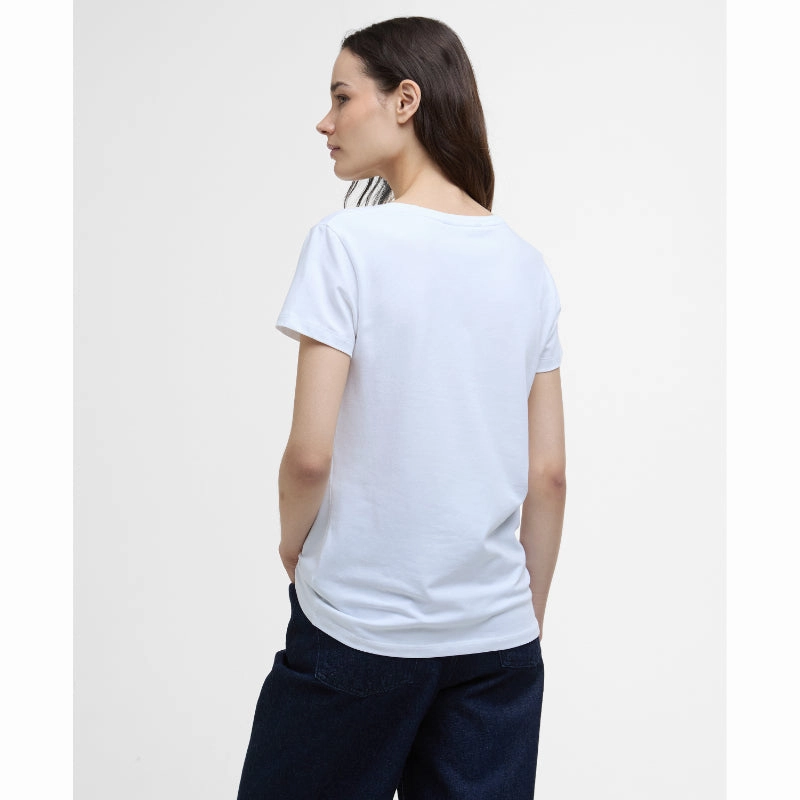 Shop Save Today Barbour Penfor Ladies T-Shirt - White