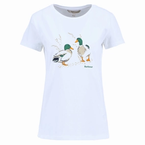 Barbour Penfor Ladies T-Shirt - White Dont Miss Todays Deal