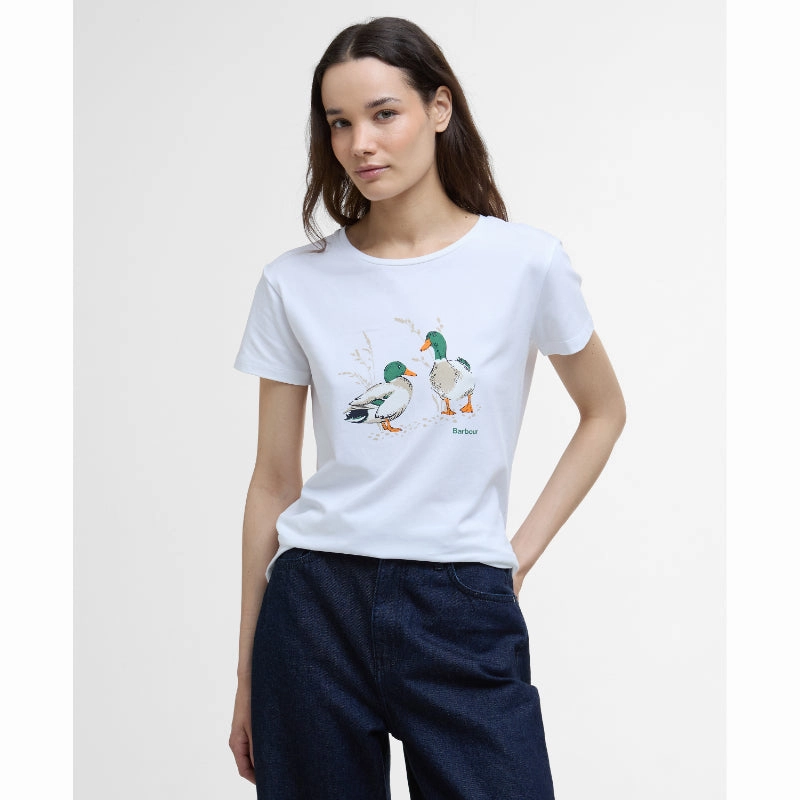 Grab Todays Deal Barbour Penfor Ladies T-Shirt - White